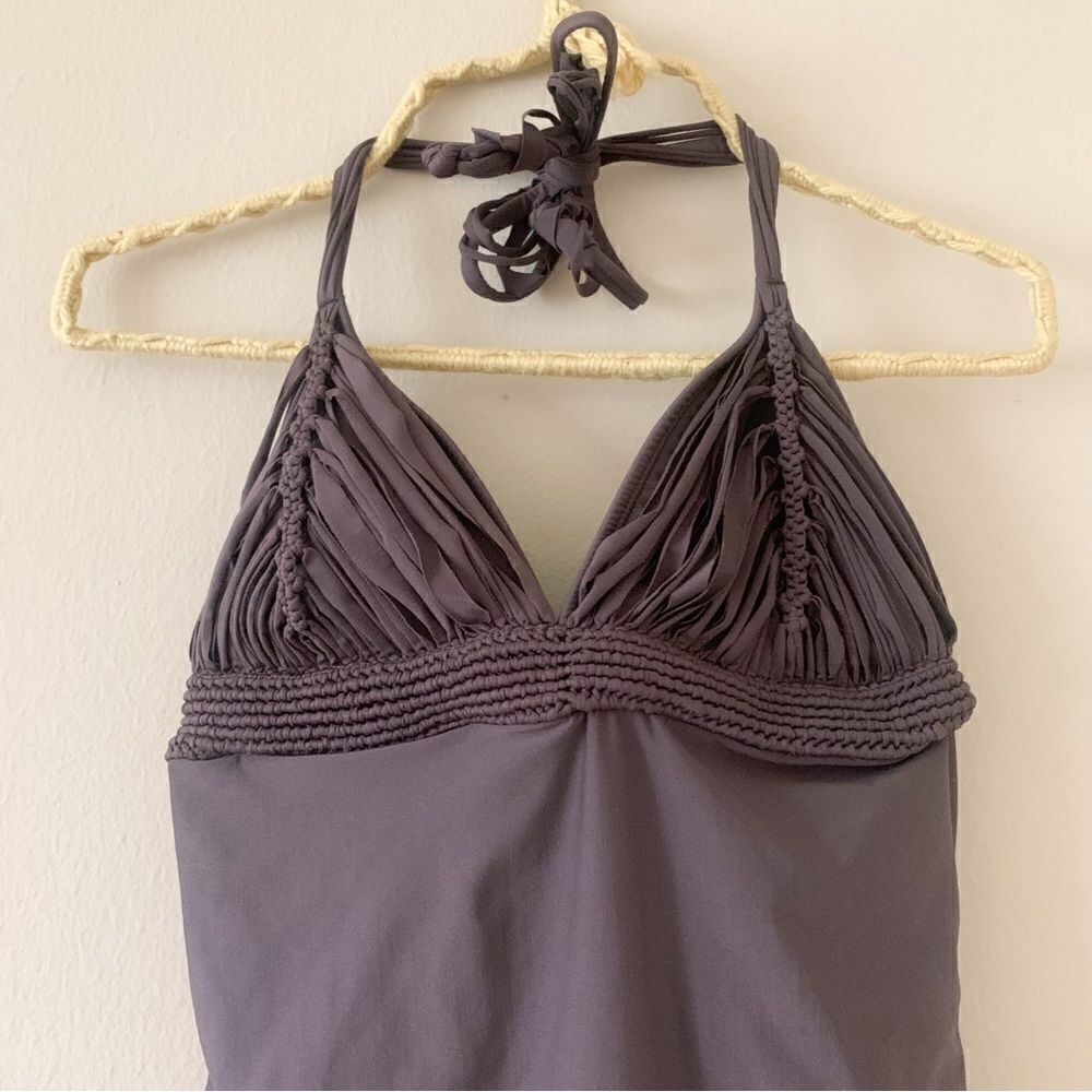 Pilyq Island Embroidered Halter One Piece in Coco - Picture 7 of 10
